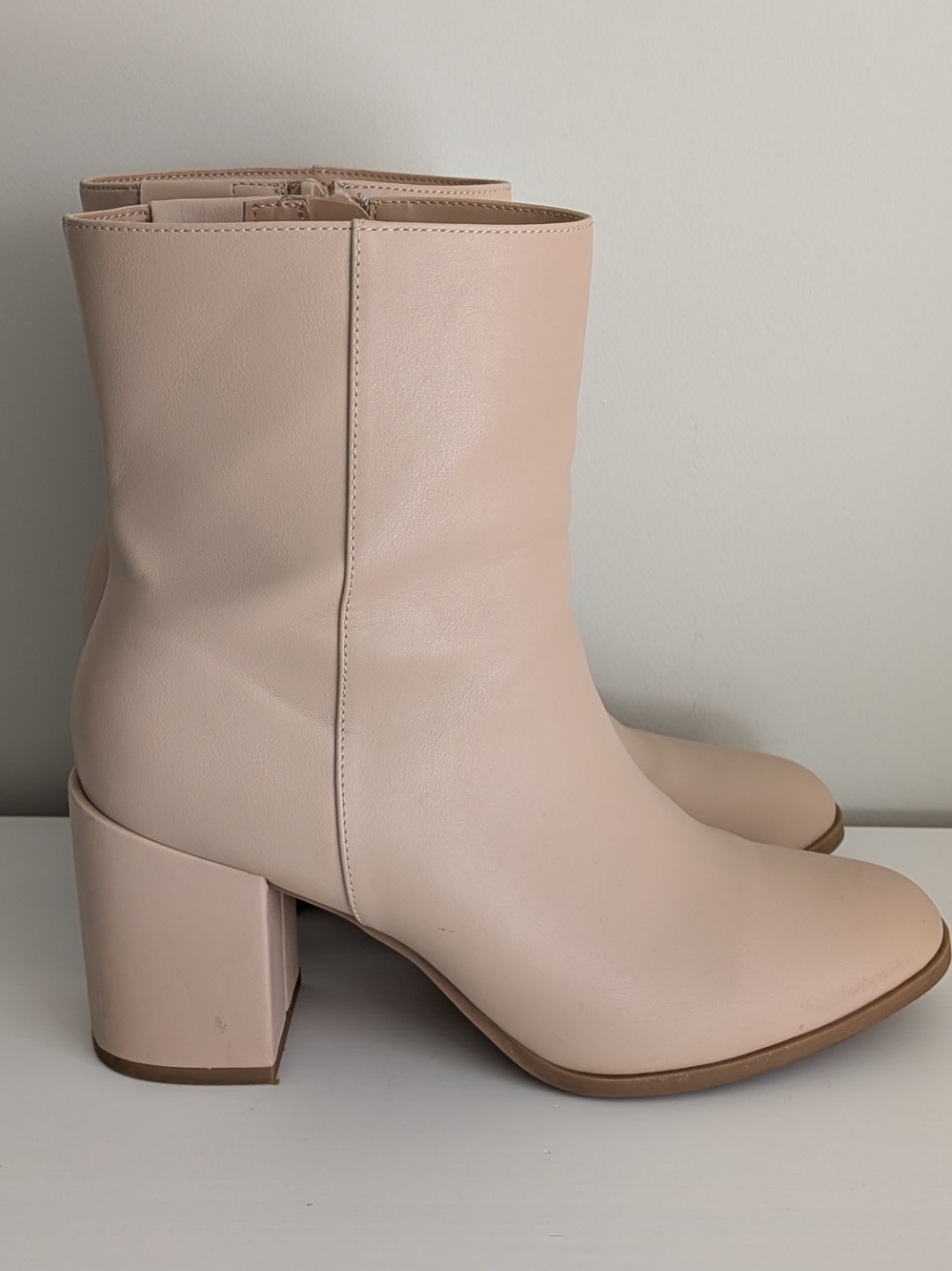 Light Pink Block Heel Boot